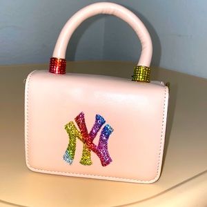 Rainbow glitter NY purse
